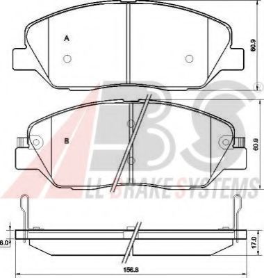 Тормозные колодки A.B.S. 37522