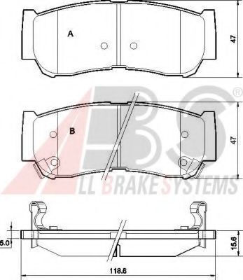 Тормозные колодки A.B.S. 37523