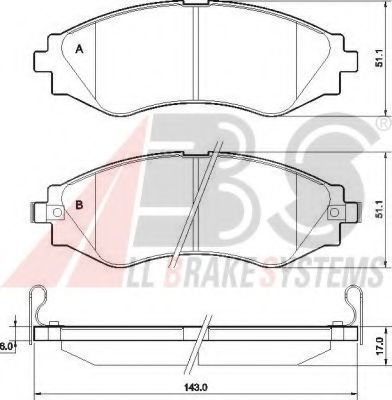 Тормозные колодки A.B.S. 37526