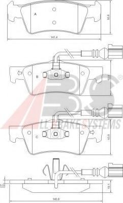 Тормозные колодки A.B.S. 37527