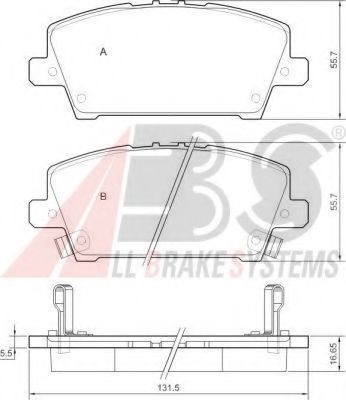 Тормозные колодки A.B.S. 37529