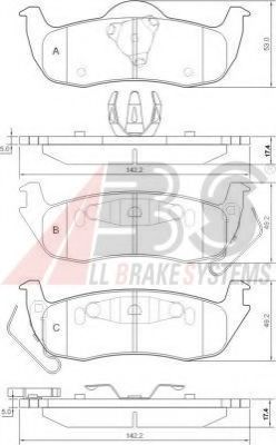 Тормозные колодки A.B.S. 37534