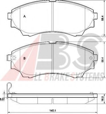 Тормозные колодки A.B.S. 37540