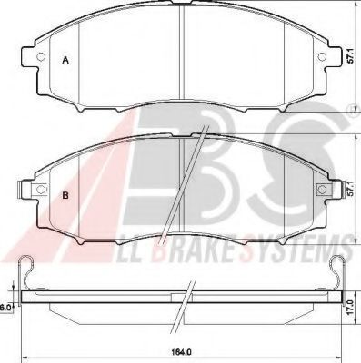 Тормозные колодки A.B.S. 37541