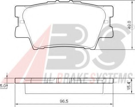 Тормозные колодки A.B.S. 37545