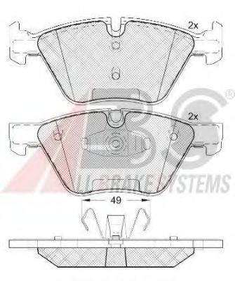 Тормозные колодки A.B.S. 37551