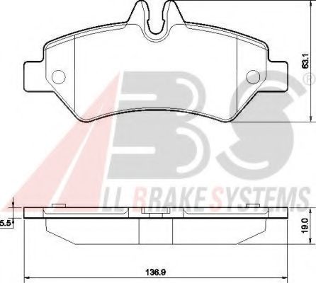 Тормозные колодки A.B.S. 37555