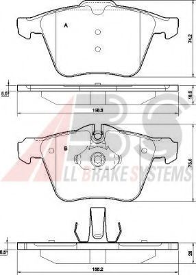 Тормозные колодки A.B.S. 37557