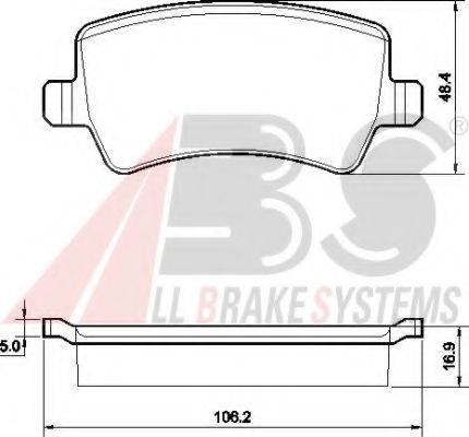 Тормозные колодки A.B.S. 37562