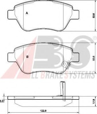 Тормозные колодки A.B.S. 37563