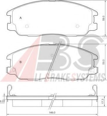 Тормозные колодки A.B.S. 37566