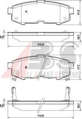 Тормозные колодки A.B.S. 37569