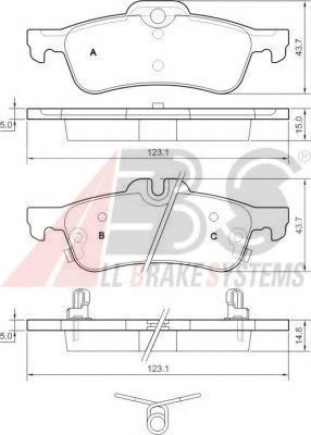 Тормозные колодки A.B.S. 37579