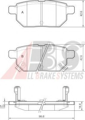 Тормозные колодки A.B.S. 37580