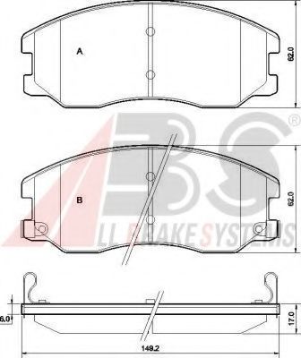 Тормозные колодки A.B.S. 37582