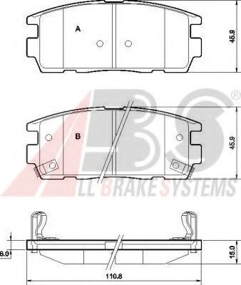 Тормозные колодки A.B.S. 37583