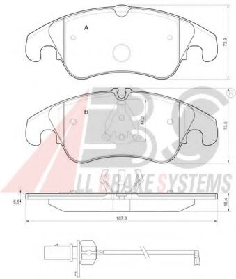 Тормозные колодки A.B.S. 37587