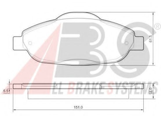 Тормозные колодки A.B.S. 37607
