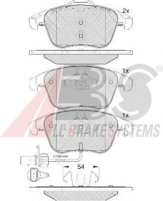 Тормозные колодки A.B.S. 37612
