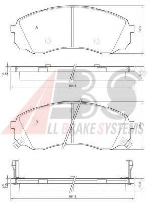 Тормозные колодки A.B.S. 37618
