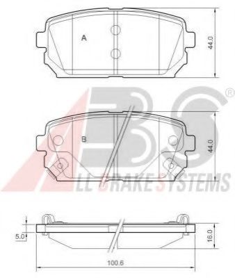 Тормозные колодки A.B.S. 37621