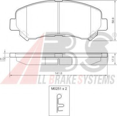 Тормозные колодки A.B.S. 37625