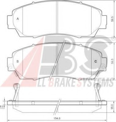 Тормозные колодки A.B.S. 37627