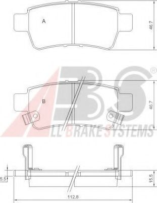Тормозные колодки A.B.S. 37628