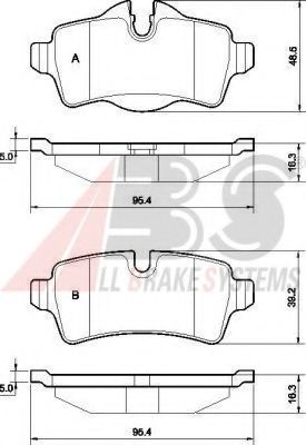Тормозные колодки A.B.S. 37629
