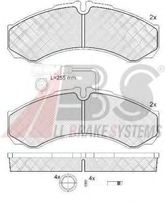 Тормозные колодки A.B.S. 37635