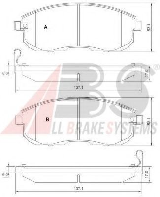 Тормозные колодки A.B.S. 37648
