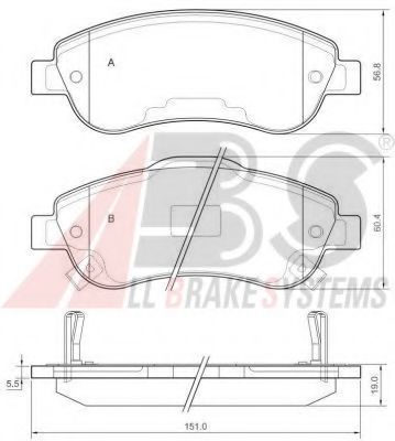 Тормозные колодки A.B.S. 37650