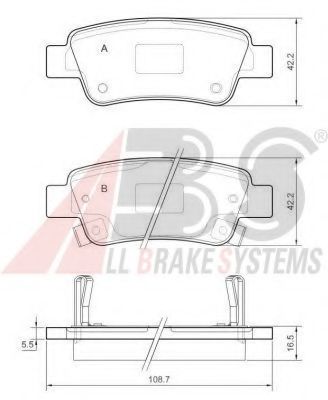 Тормозные колодки A.B.S. 37651