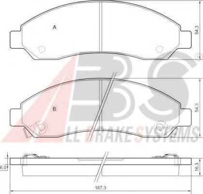 Тормозные колодки A.B.S. 37654