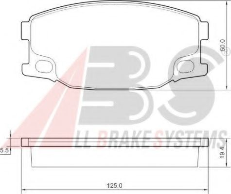 Тормозные колодки A.B.S. 37657