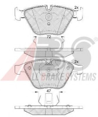 Тормозные колодки A.B.S. 37667