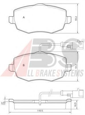 Тормозные колодки A.B.S. 37676