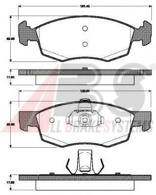 Тормозные колодки A.B.S. 37679