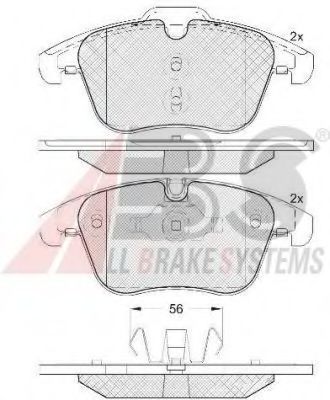 Тормозные колодки A.B.S. 37686