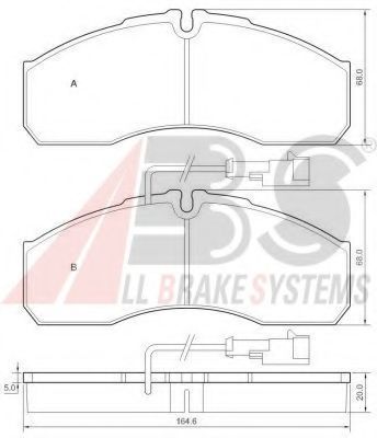 Тормозные колодки A.B.S. 37709