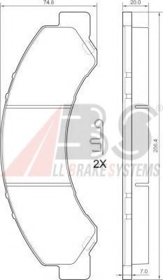 Тормозные колодки A.B.S. 37713