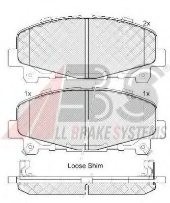 Тормозные колодки A.B.S. 37721