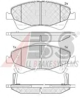 Тормозные колодки A.B.S. 37722