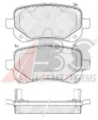 Тормозные колодки A.B.S. 37733