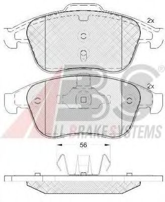 Тормозные колодки A.B.S. 37744