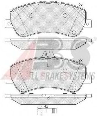 Тормозные колодки A.B.S. 37748