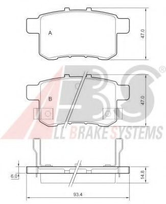 Тормозные колодки A.B.S. 37756