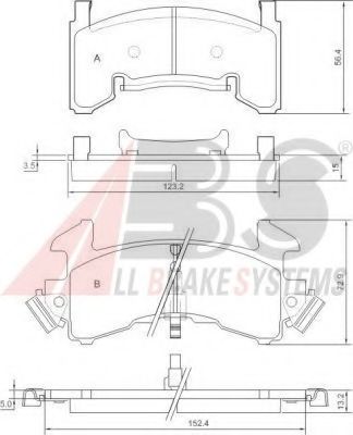 Тормозные колодки A.B.S. 38154
