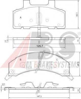 Тормозные колодки A.B.S. 38215