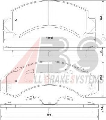 Тормозные колодки A.B.S. 38249